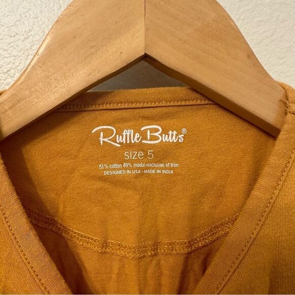 Ruffle Butts Kids Golden Long Sleeve Tee - Picture 2 of 3